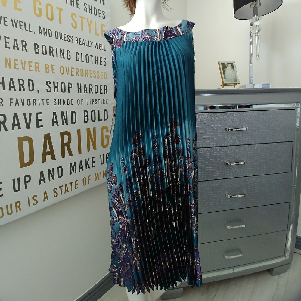 NWT Teal and Aqua dress